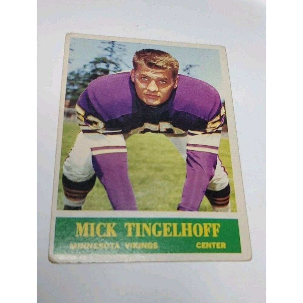 Mick Tingelhoff RC Rookie Card, 1964 Philadelphia #110, Minnesota Vikings, HOF